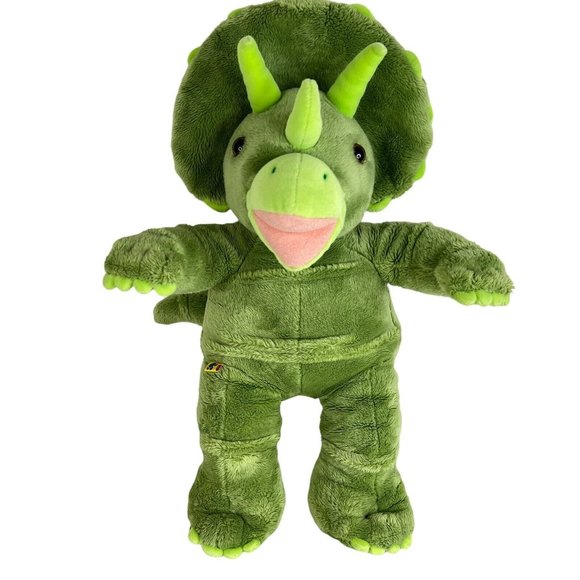 Build A Bear Dinosaur Plush Triceratops Green Dino Stuffed Animal 16” Toy - Picture 2 of 7